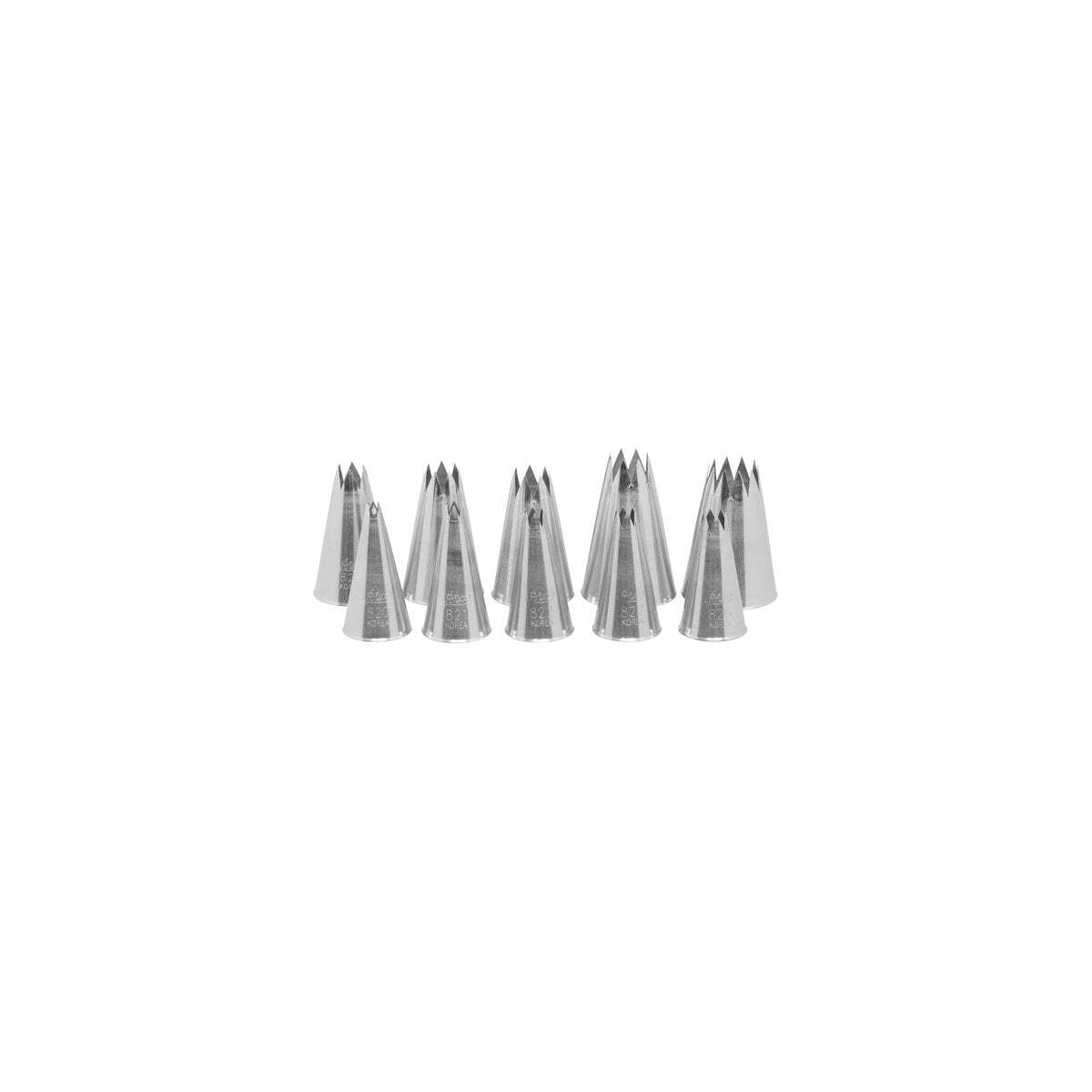 Tubes-S/S 10pc Star No 0-9
