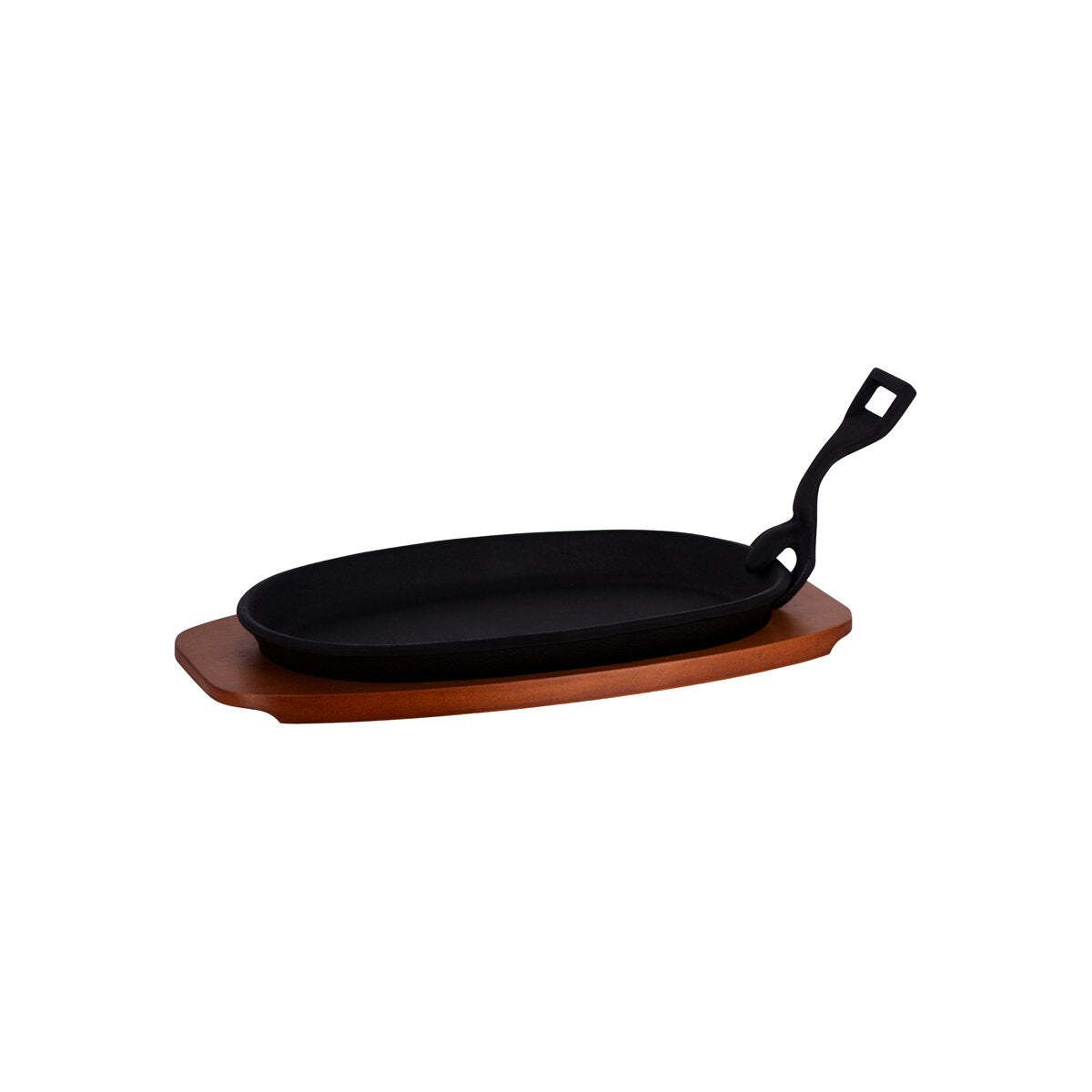 Chef Inox Steak Sizzler W/Hdl Blk Cast Iron 240x140mm