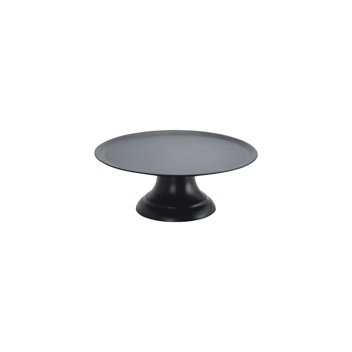 Chef Inox Cake Plate W/Stand Polycarbonate 239mm Black