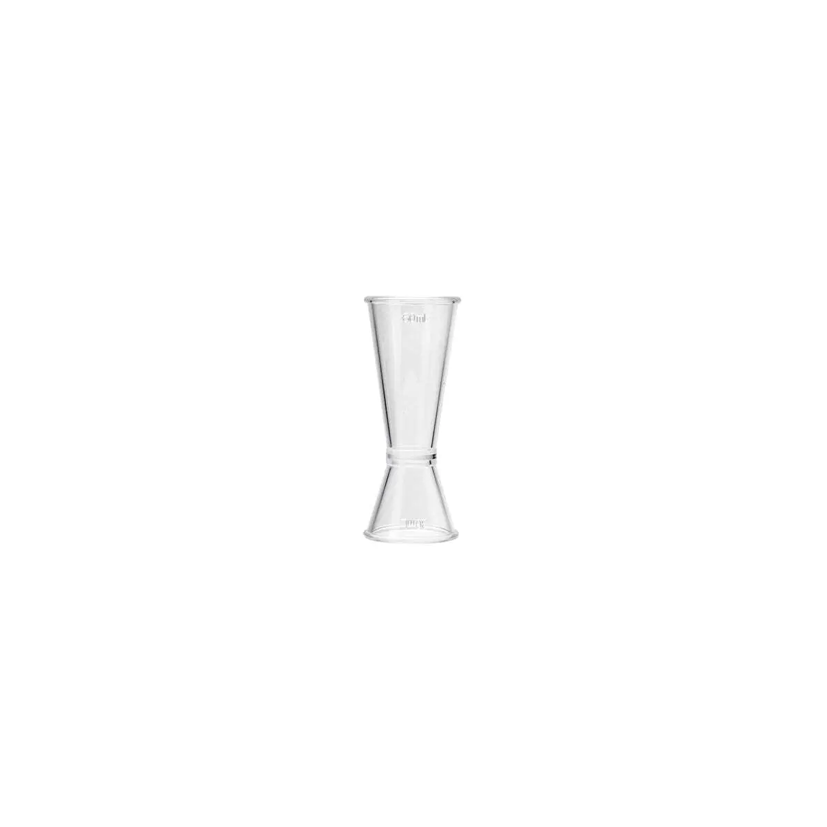 Tru-Pour Japanese Jigger Polycarbonate 30/60ml Clear 12/Pack