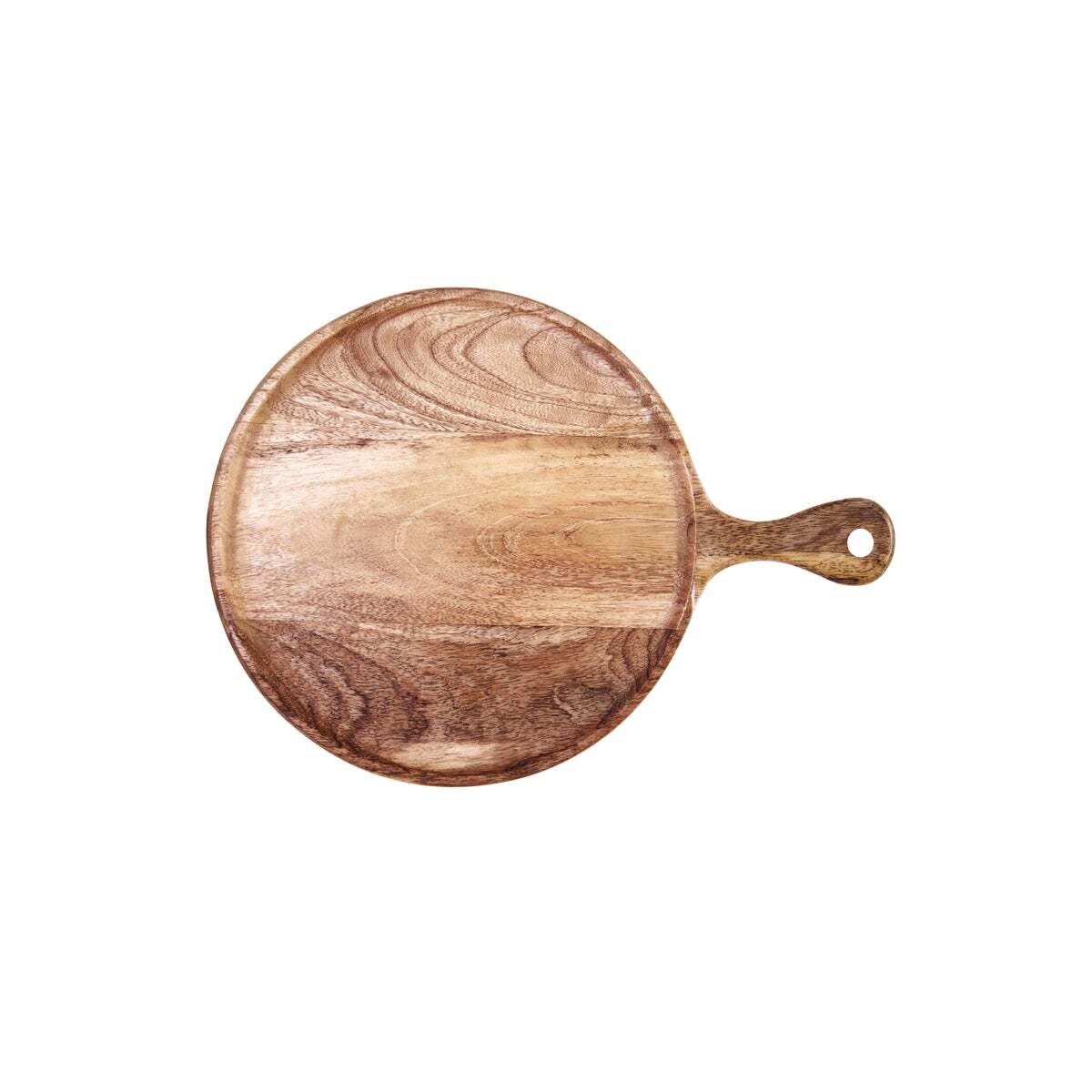 Chef Inox Rnd Serving Board W/Hdl Mangowood 570x780mm Nat