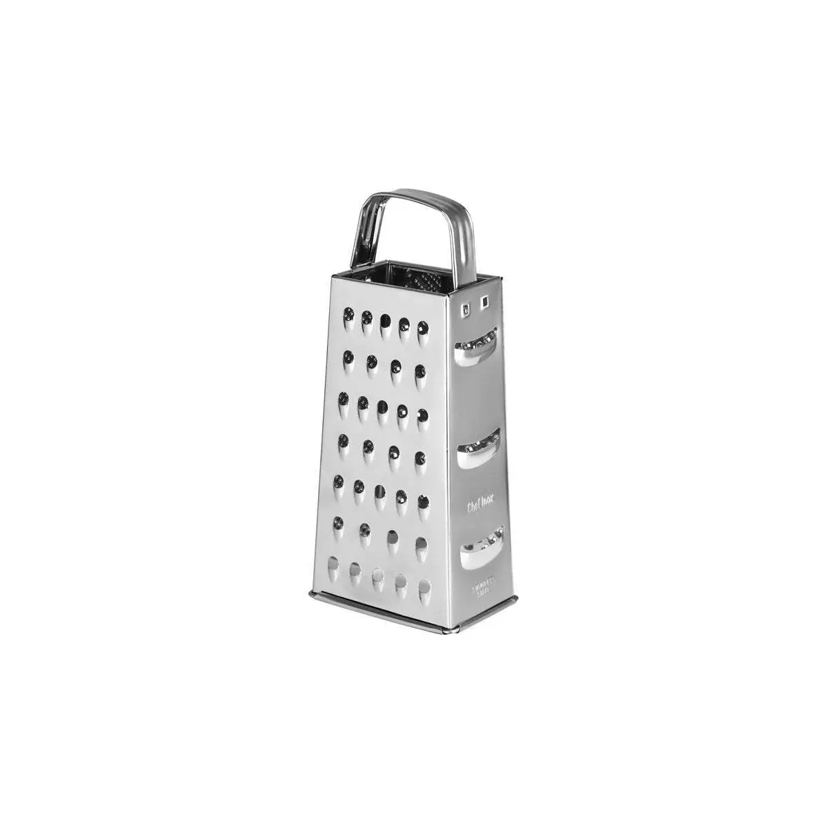 Chef Inox Grater 4 Sided W/Strip Hdl S/S 90x65x210mm