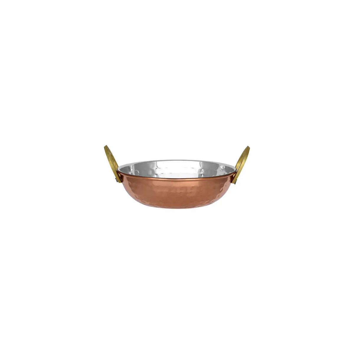 Chef Inox Kadai Bowl W/Hdls S/S W/Copper Plate 145X45mm