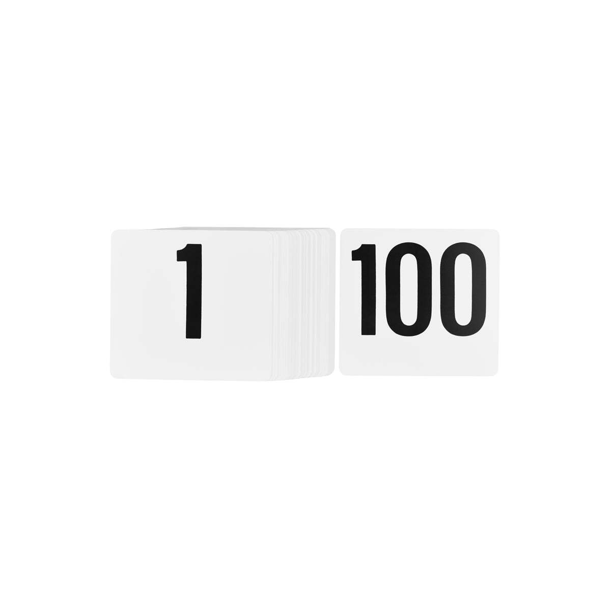 Tablekraft Table Number Set Black On White Pvc 1-100
