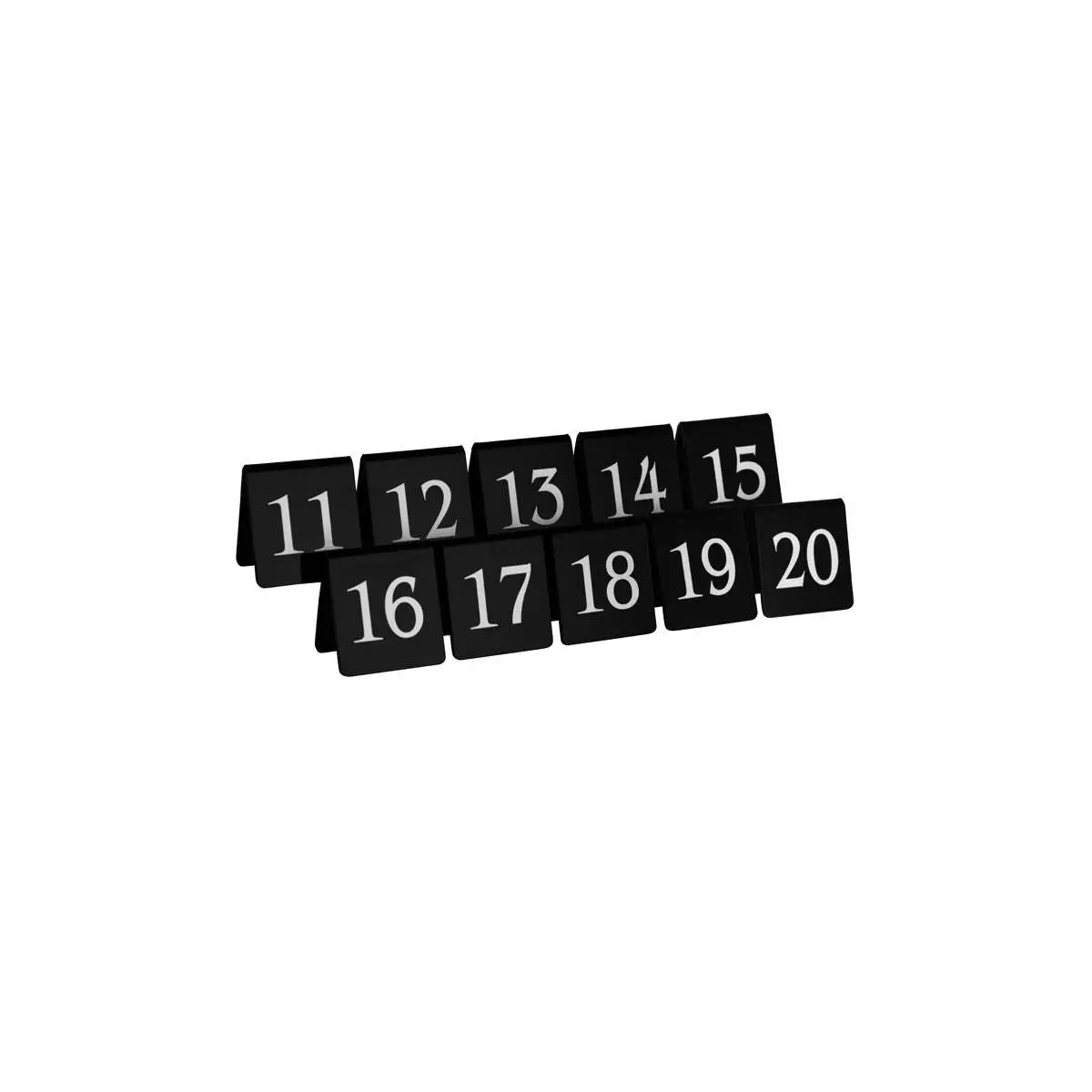 Tablekraft Table Number Set White On Black 75x55mm 11-20