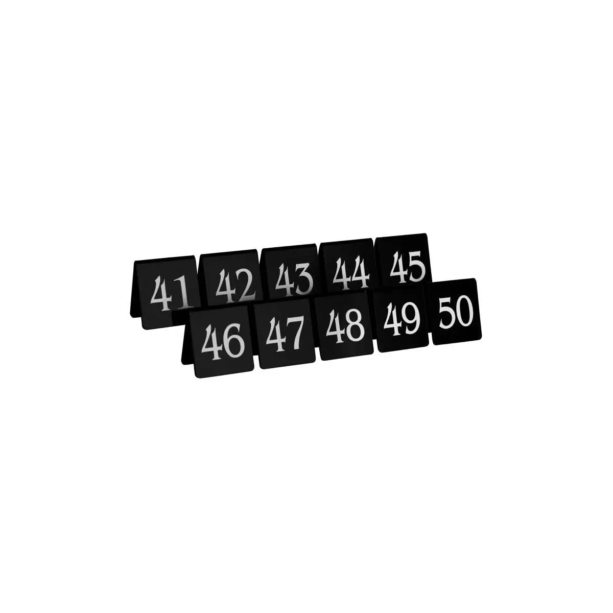 Tablekraft Table Number Set White On Black 75x55mm 41-50