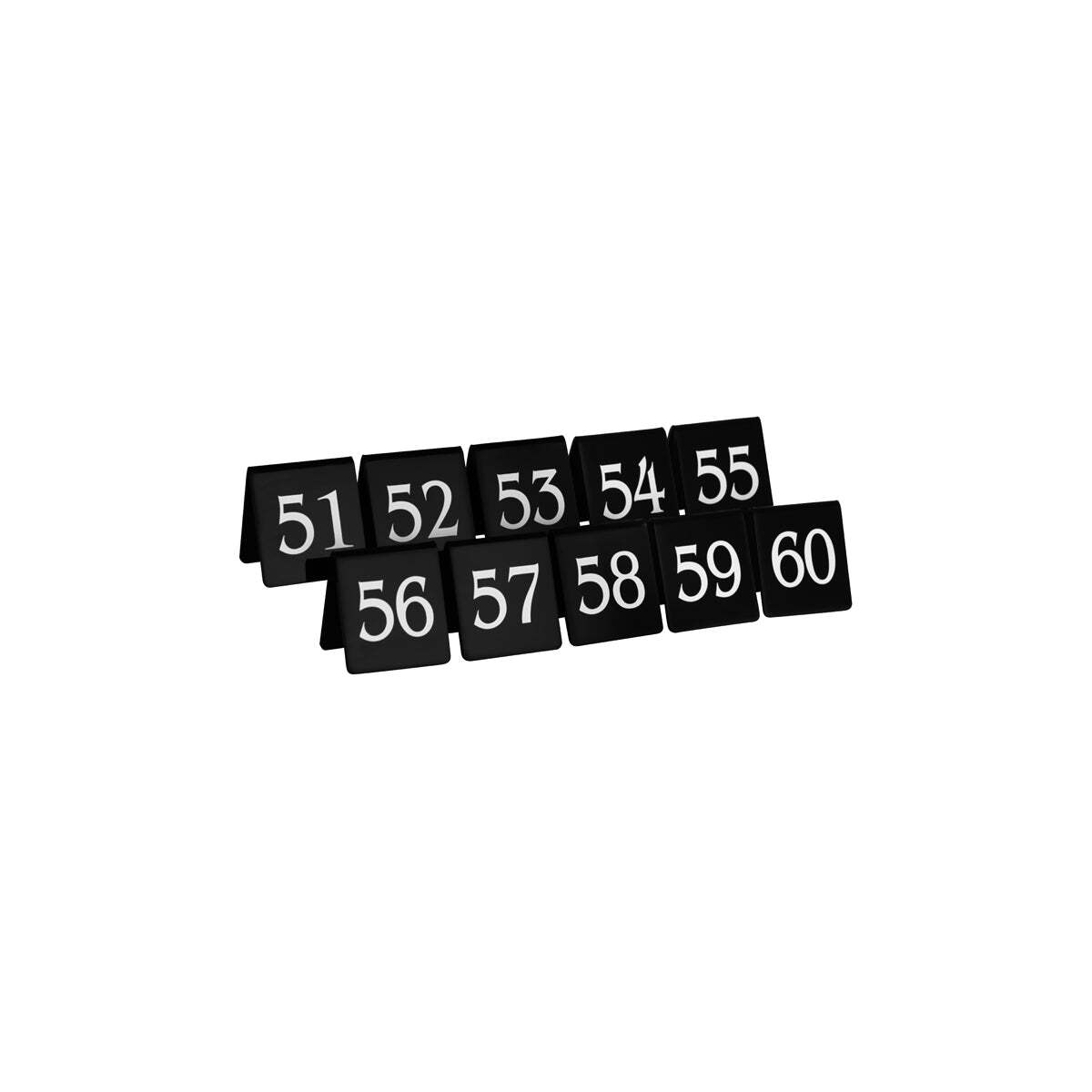 Tablekraft Table Number Set White On Black 75x55mm 51-60