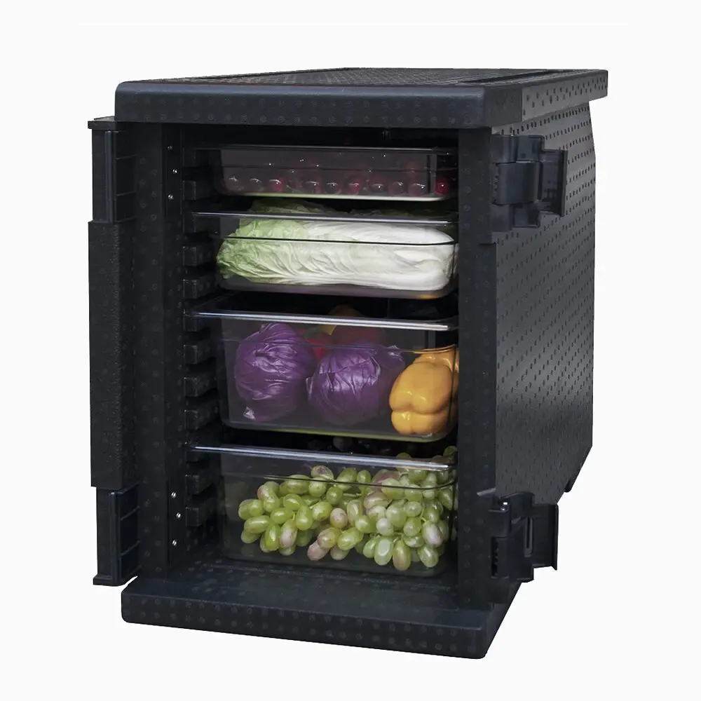 KH Classik Chef Insulated Insulated Pan Carrier Front Load 640 X 435 X 630mm Black  EPP 