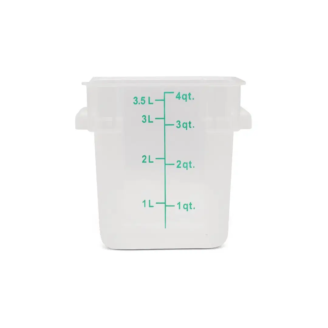 PP Square Storage Container 3.8Lt Translucent -5 To 80C