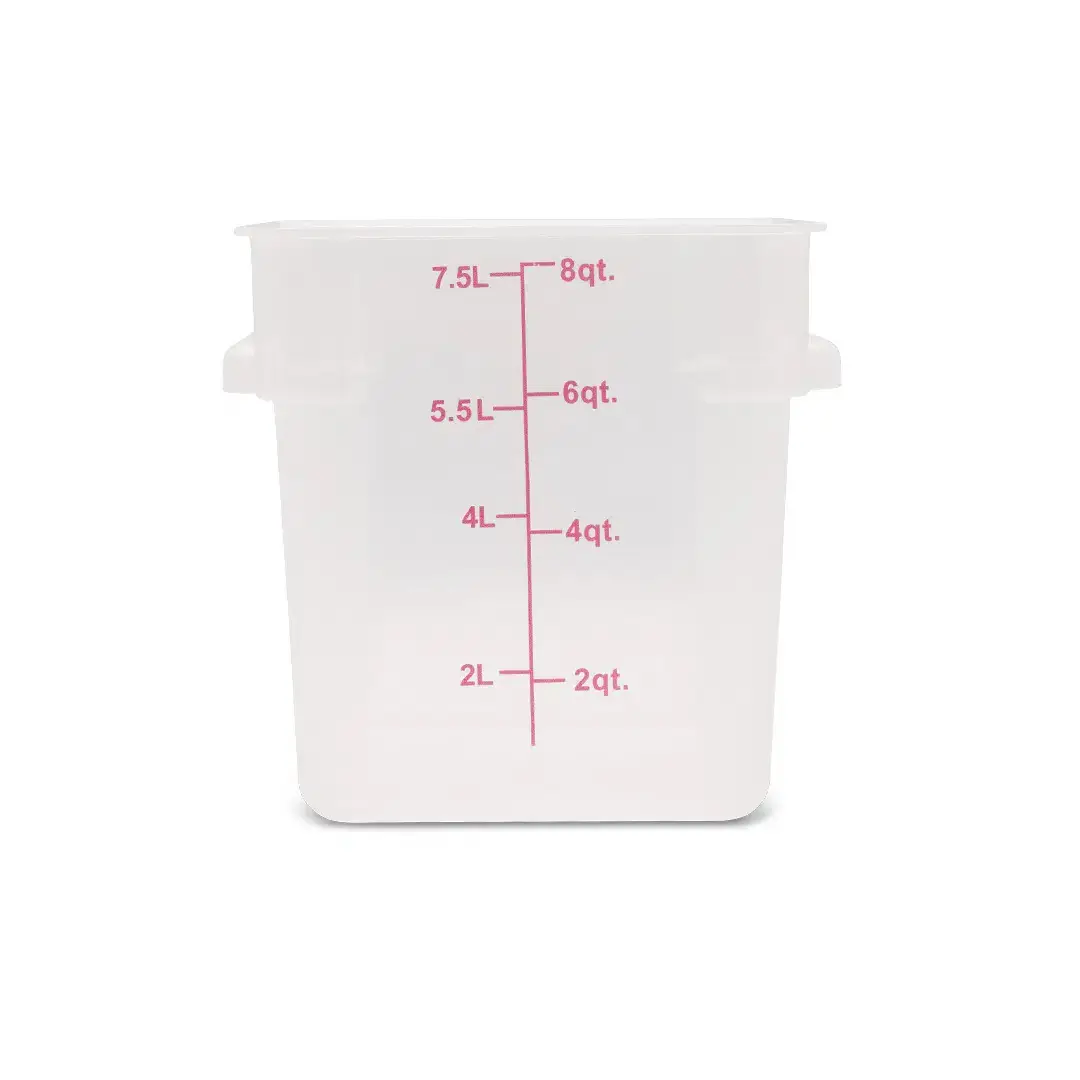 PP Square Storage Container 7.6Lt Translucent -5 To 80C