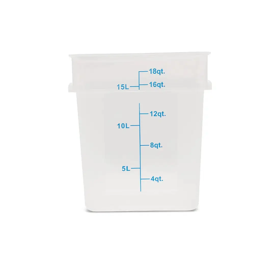 PP Square Storage Container 17.2Lt Translusent -5 To 80C