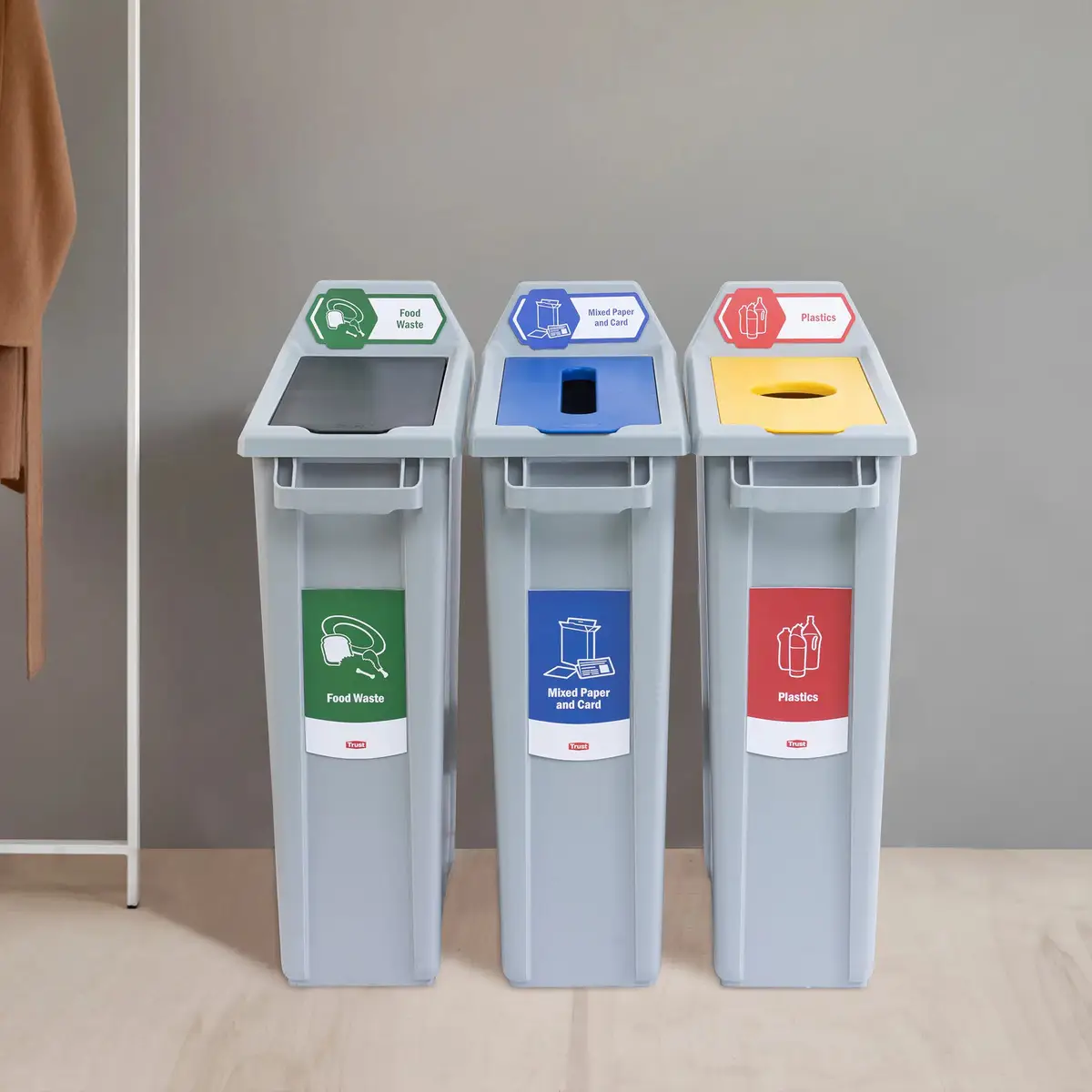 TRUST® Commercial Waste Sorting Labels For 60lt & 87lt Slim Bins