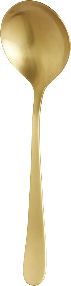 Trenton Miami Soup Spoon-Matt Gold Matt Gold Pvd