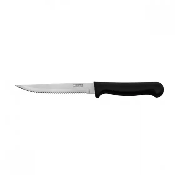 Trenton Steak Knife Point Tip-Black Handle, 220Mm
