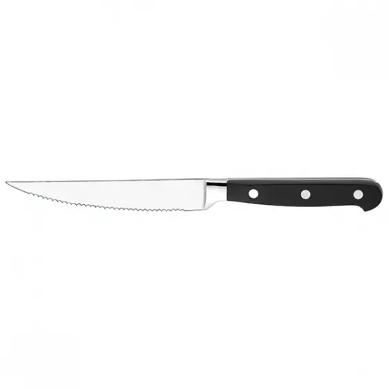 Cavalier Steak Knife Point Tip-Black Handle, 230Mm