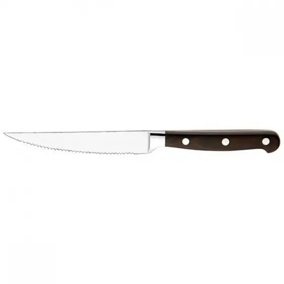 Cavalier Steak Knife Point Tip-Brown Handle, 230Mm