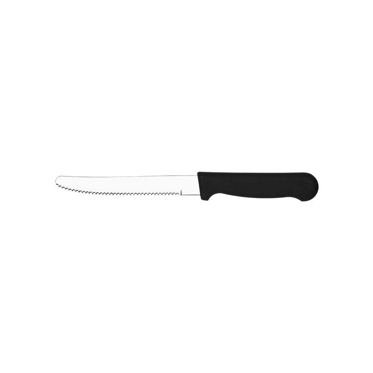 Tablekraft Steak Knife Rounded Tip S/S W/Blk Hdl 253mm