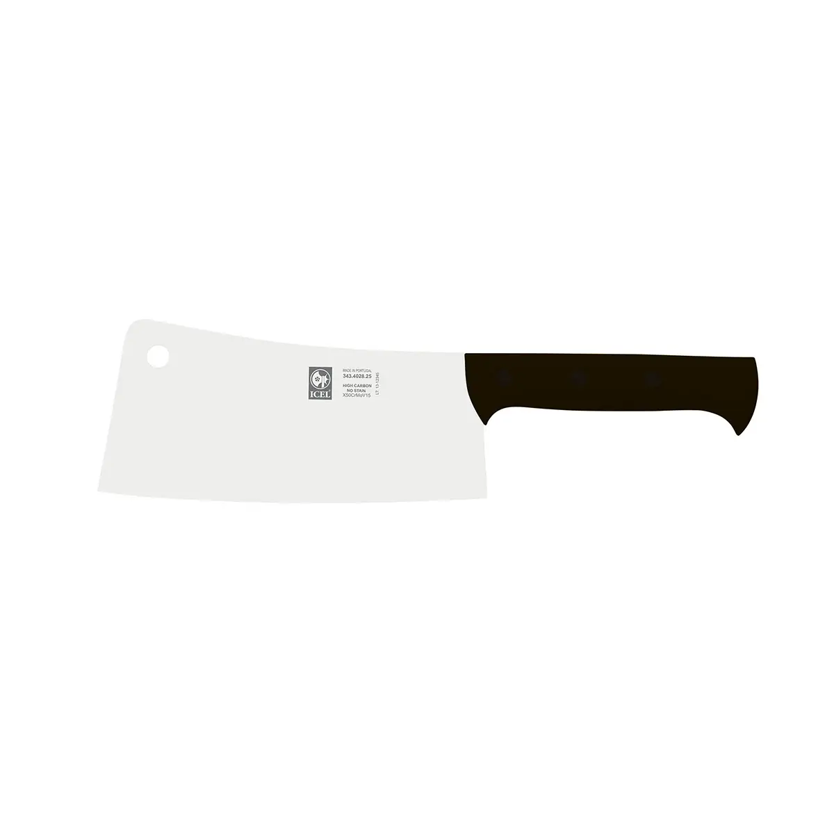 Icel Cleaver-Plastic Handle, Black, 250Mm/1240Gms (Ip40028.25)