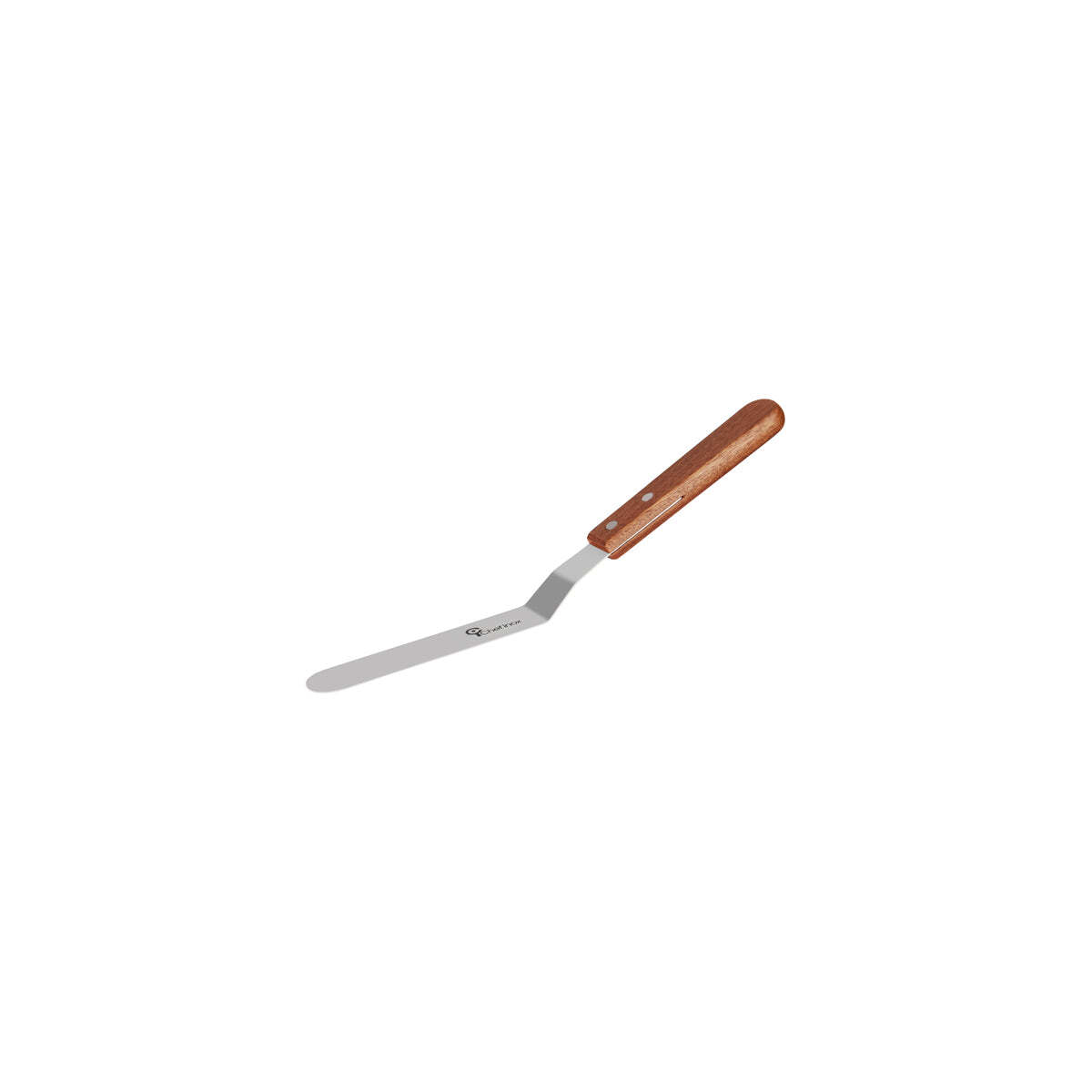 Chef Inox Spatula Cranked S/S W/Wooden Hdl 150x27mm 6"/270mm