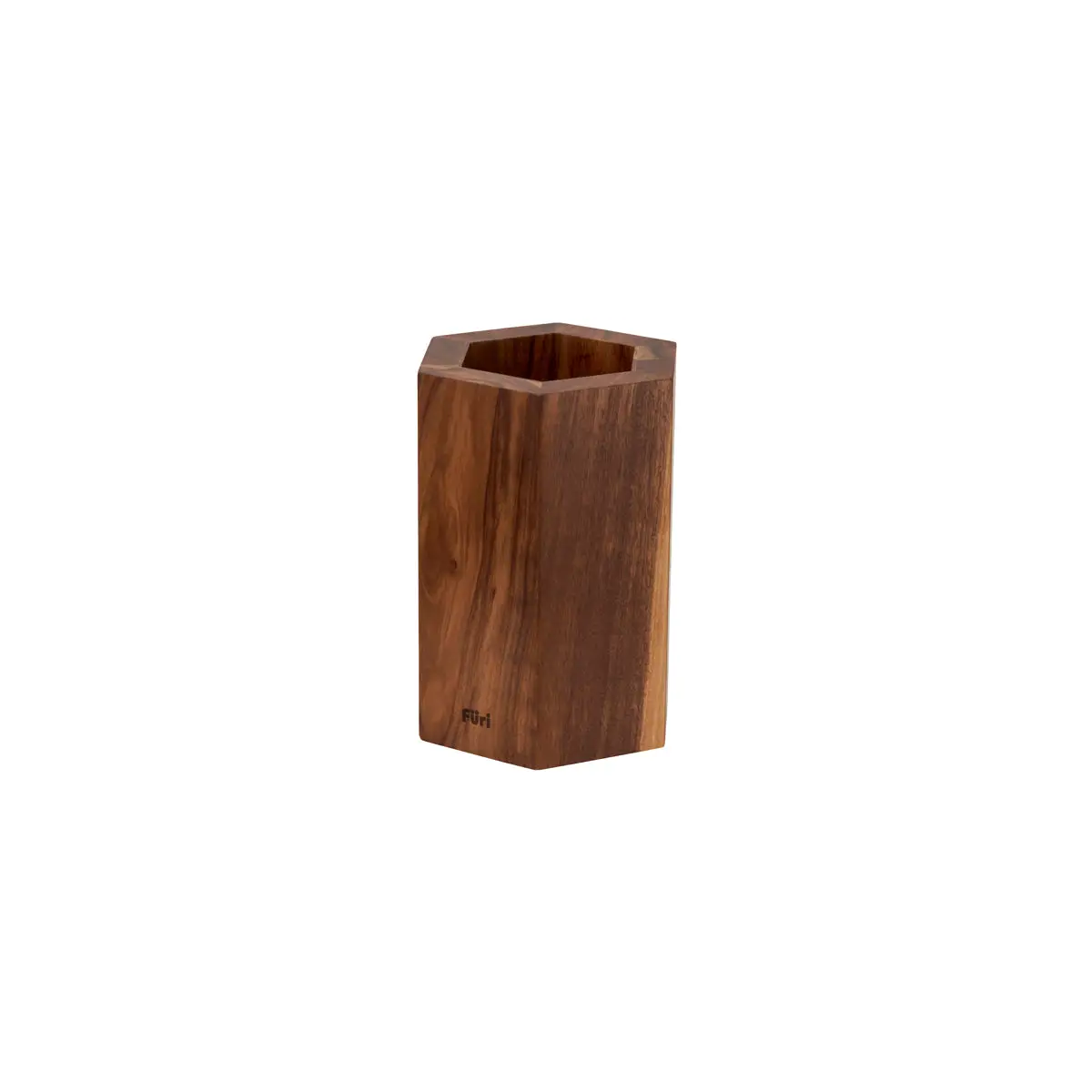 Furi Hexagonal Magnetic Acacia Wood Knife Block