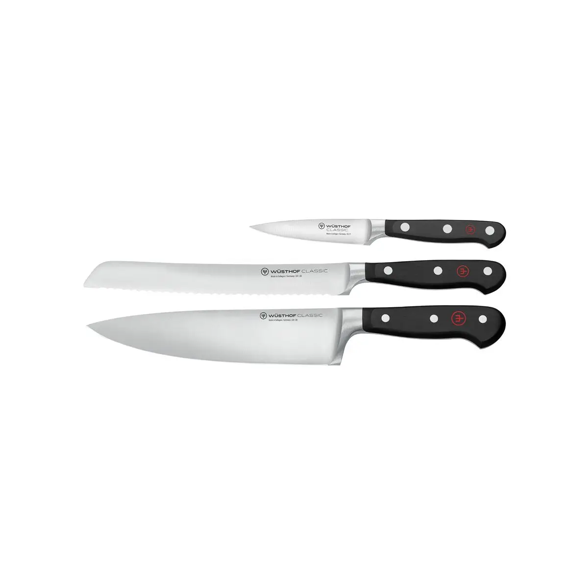 Wusthof Classic Black Knife Set 3pc
