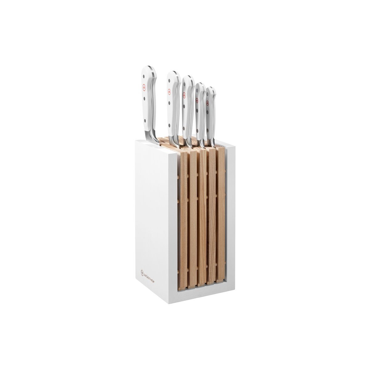 Wusthof Classic White Knife Block Set 6pc W/Bread 