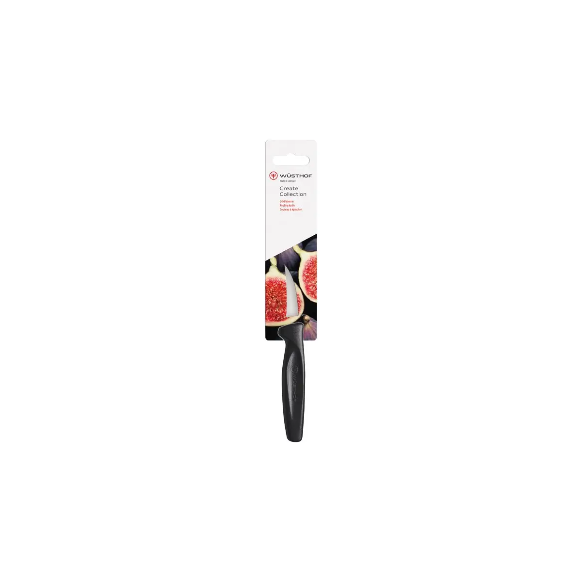Wusthof Create Peeling Knife Black Handle 60mm