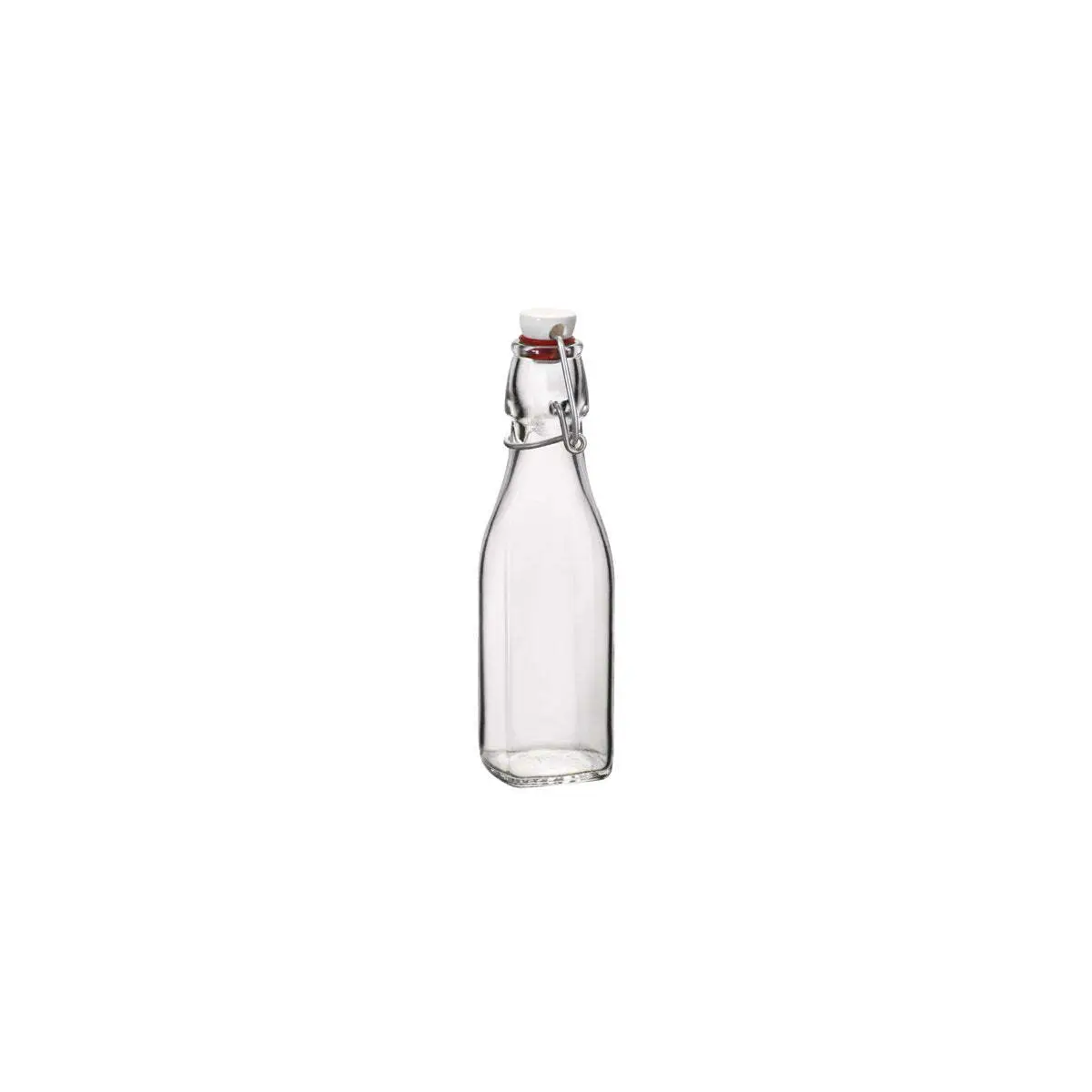Bormioli Rocco Swing Bottle W/White Top 0.25Lt Clr 