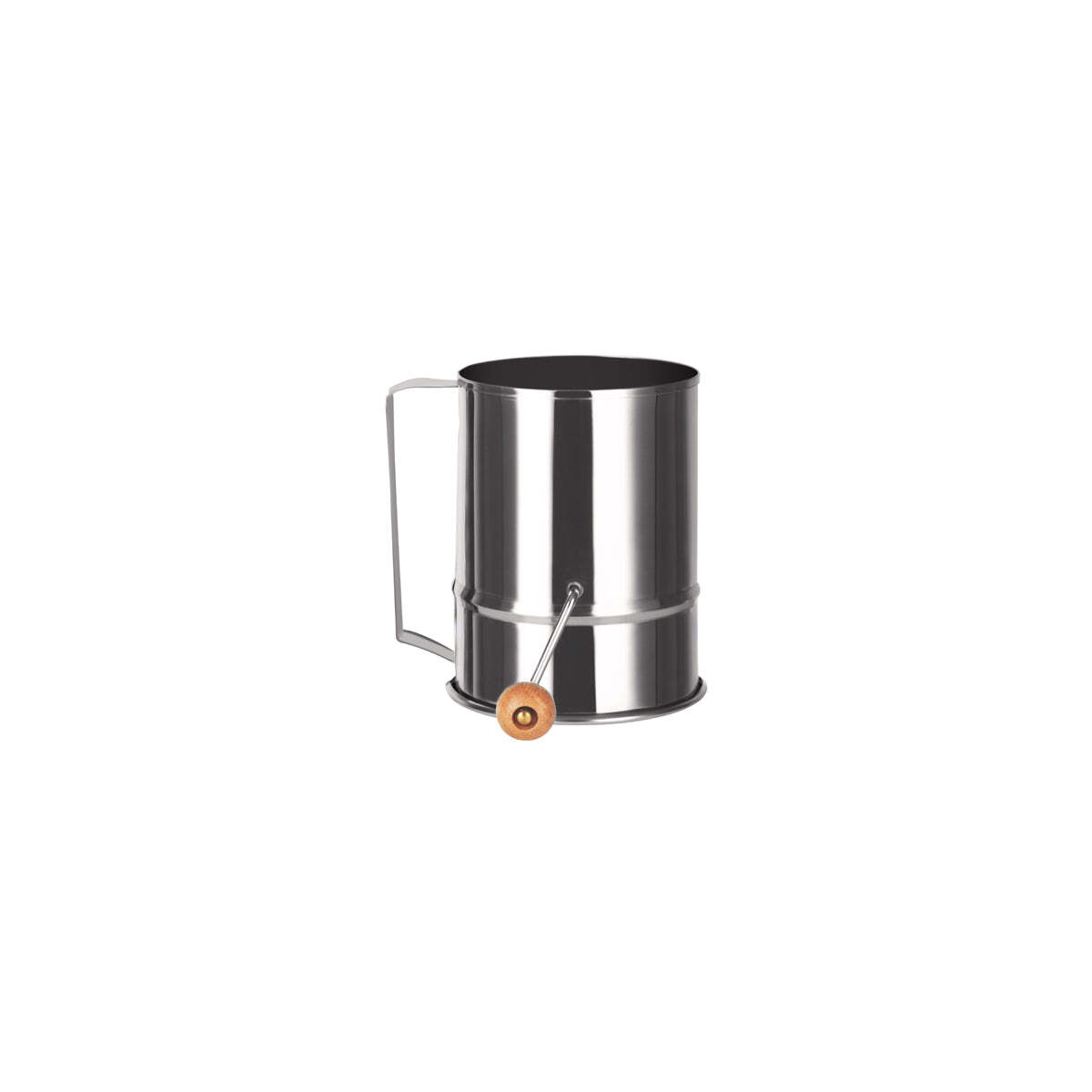 Chef Inox Flour Sifter Crank Hdl 18/10 5 Cup 105x145mm