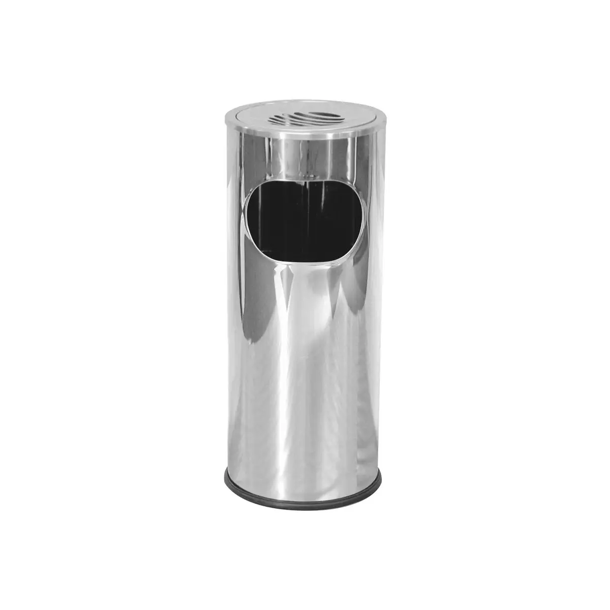 Trenton Round Bin W/Ashtray-S/S | 250X600Mm