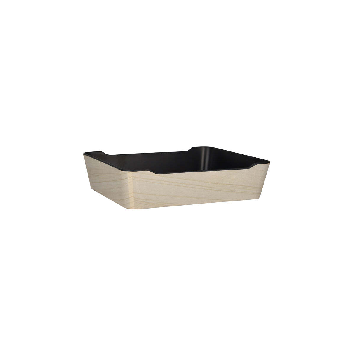 Zicco Melamine Bento Tray Box Whitewash/Black 290x240x70mm