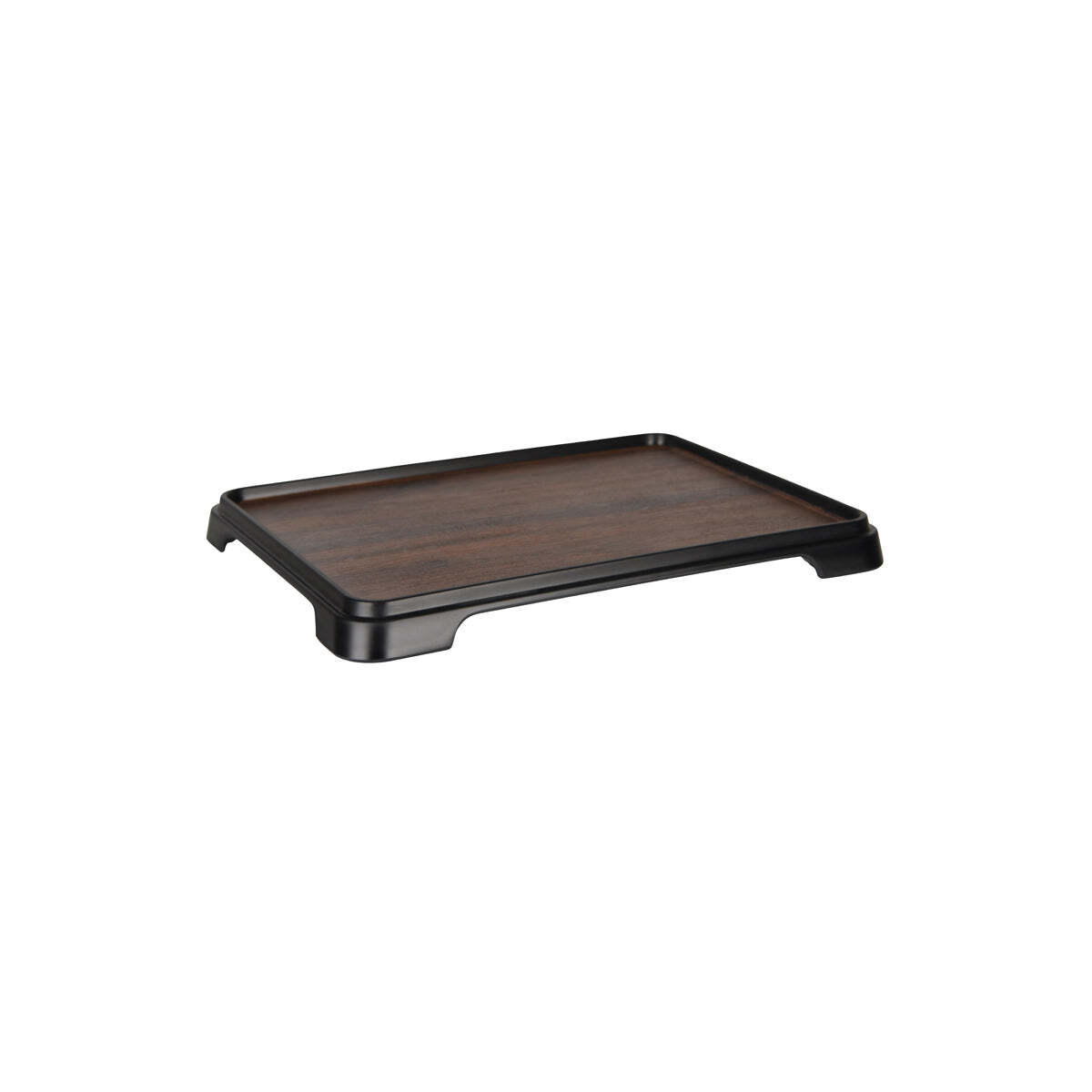 Zicco Melamine Inroom Tray Riser Walnut/Black 415x313x35mm