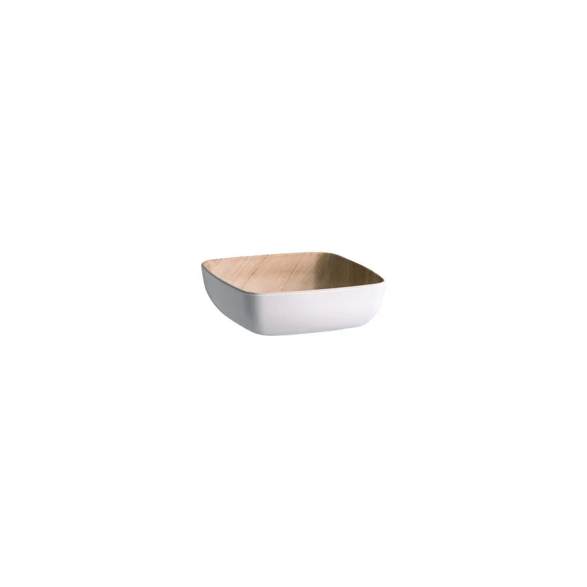 Zicco Melamine Echo White/Birch Serving Bowl 165x165x55mm