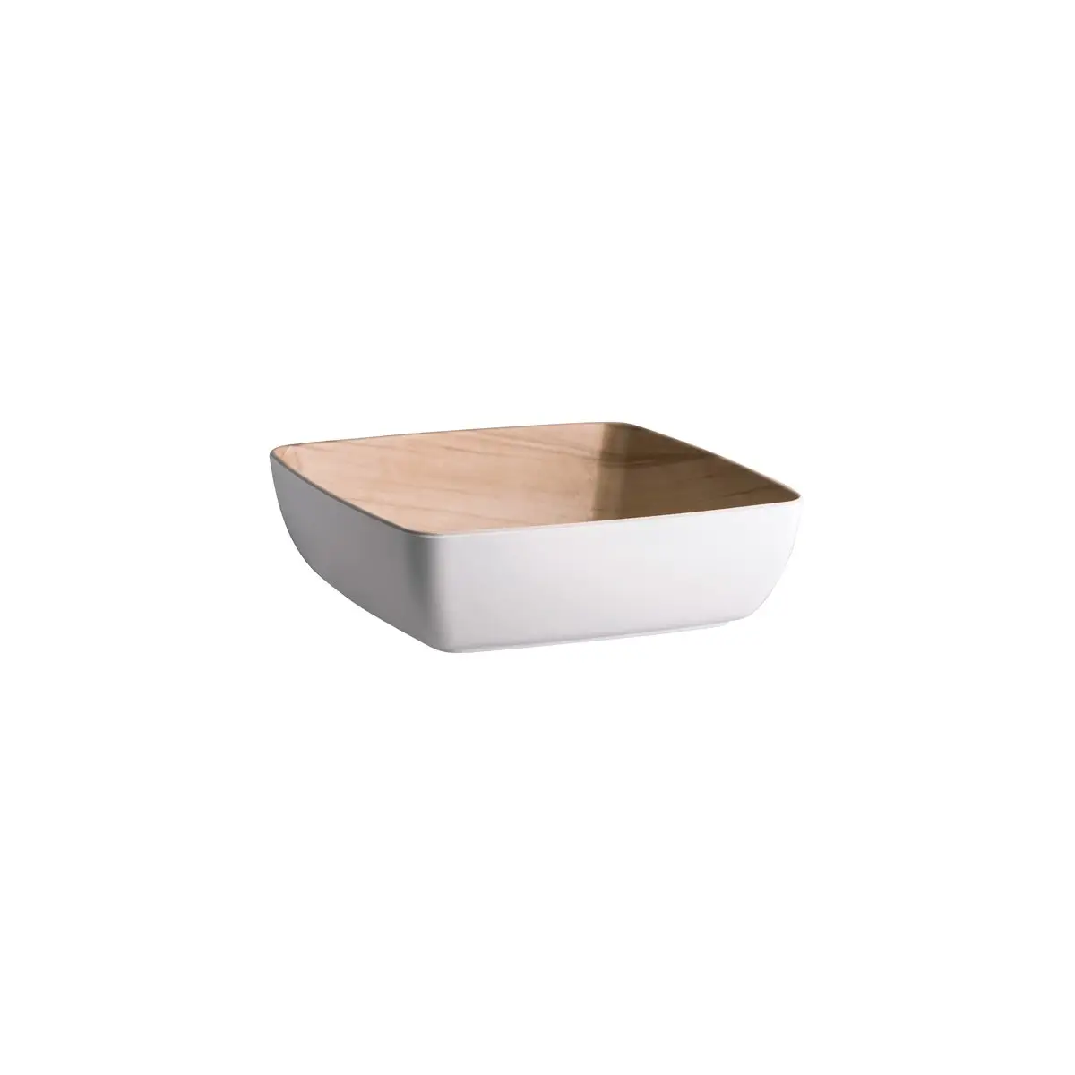 Zicco Zicco Melamine Echo White / Birch Serving Bowl 250x250x75mm