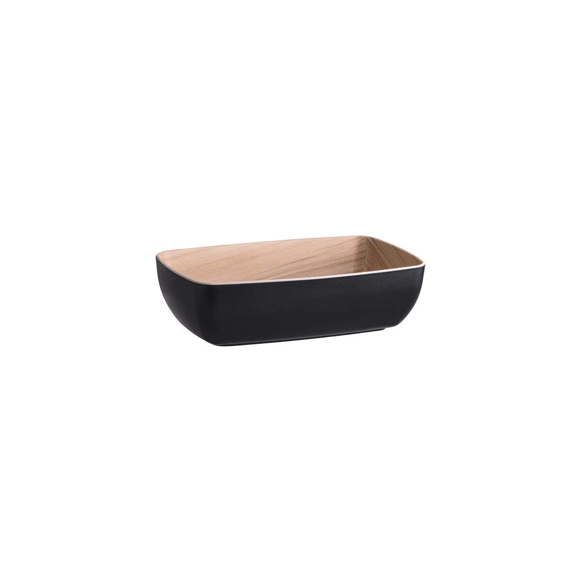 Zicco Melamine Echo Black/Birch Bowl GN 1/4 265x162x75mm