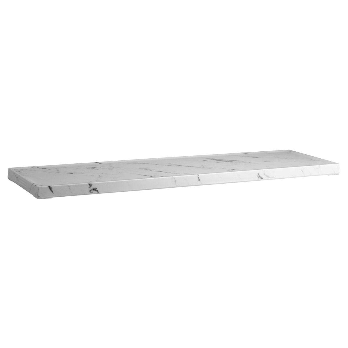 Zicco Melamine Form White Marble Rect Board 530x162x18mm