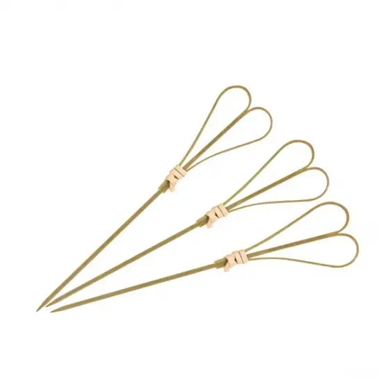 Design En Bouche Bamboo Skewer-Heart | Natural | 150Mm | 100Pcs/Pack