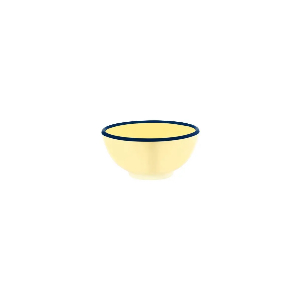 Jab Vintage Yellow/Blue Rim Enamel Look Round Bowl 125x60mm