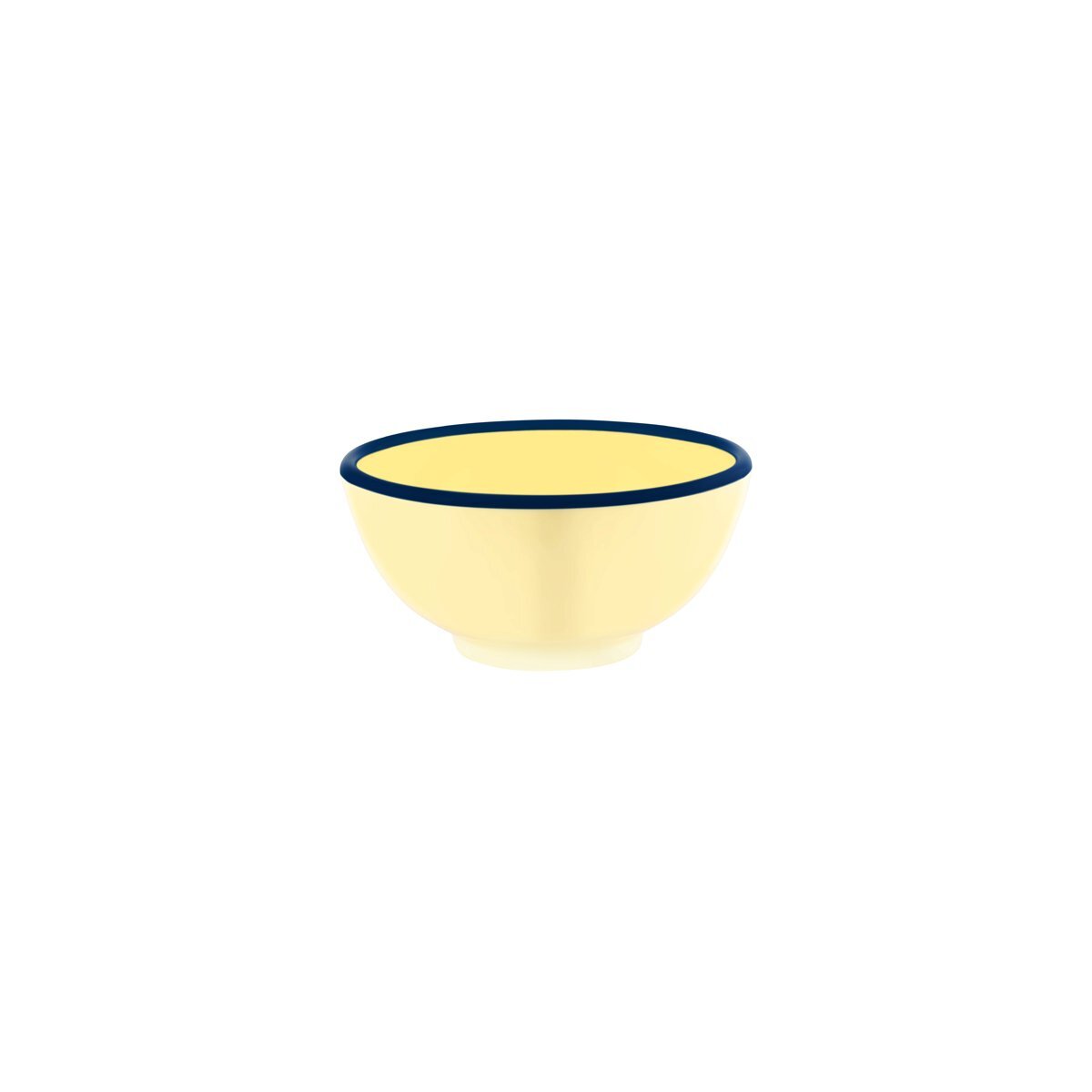 Jab Vintage Yellow/Blue Rim Enamel Look Round Bowl 150x70mm