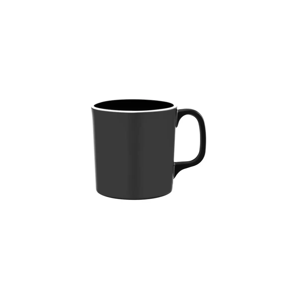 JAB Melamine Vintage Black / White Rim Mug 350ml