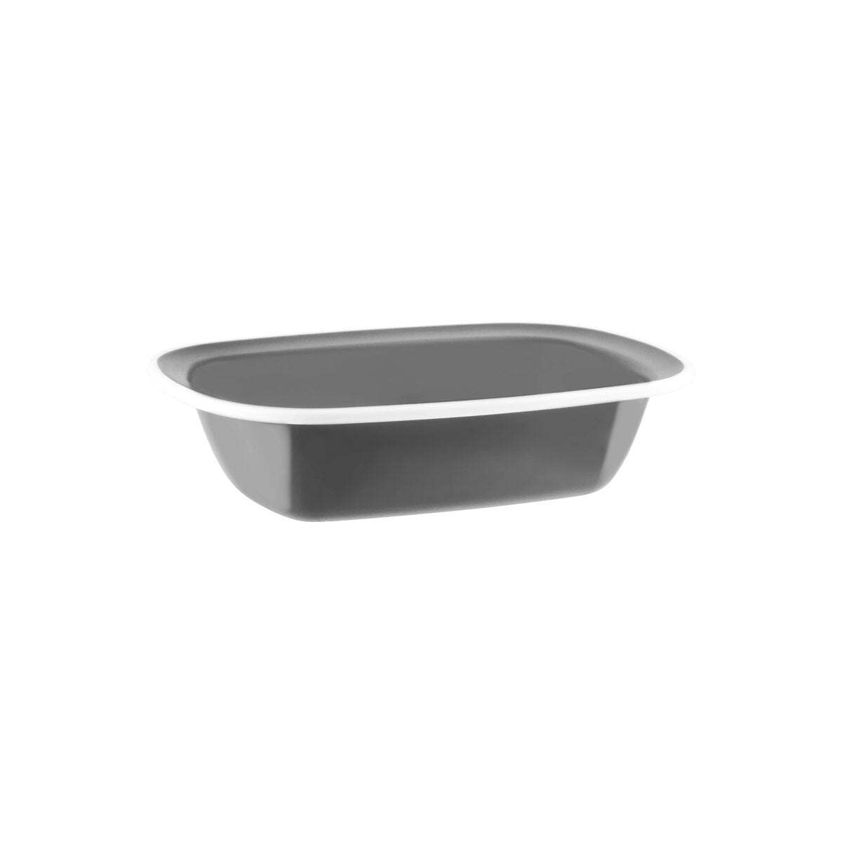Vintage Grey/White Rim Rectangular Server 200x145x45mm/590ml