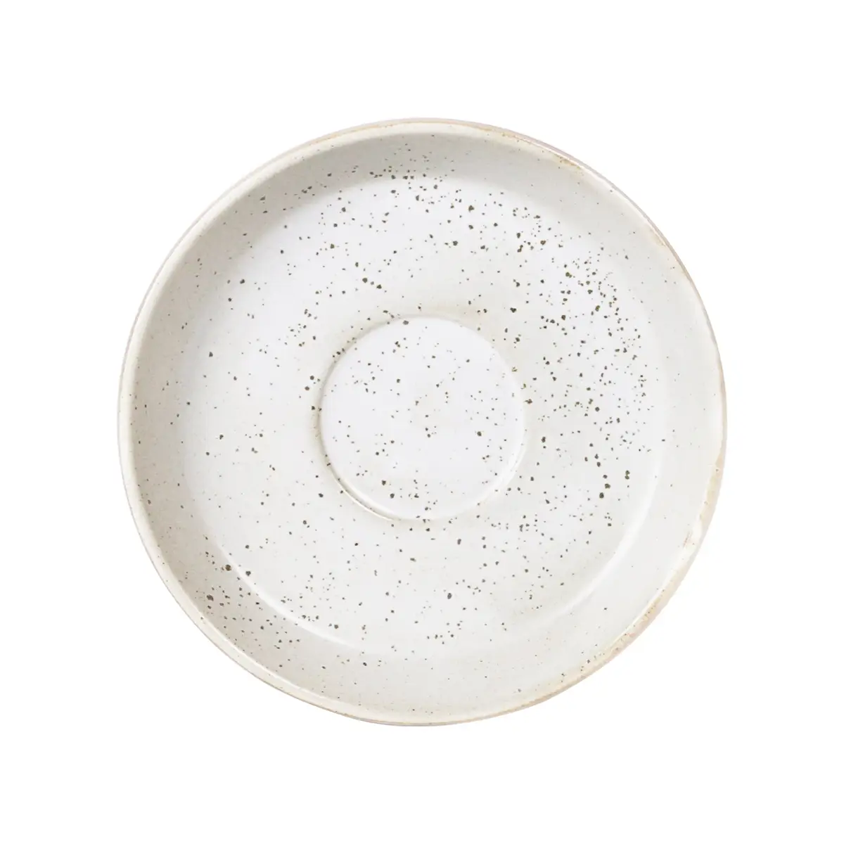 Robert Gordon Ritual Cappuccino Mug Saucer   Speckled White Australian Made