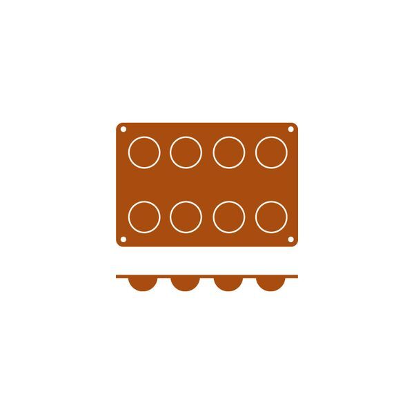 Silicon Mould-Bola | 8-Cup