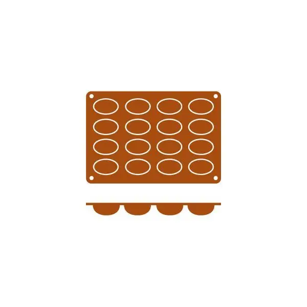 Frenti Silicon Mould-Oval | 16-Cup