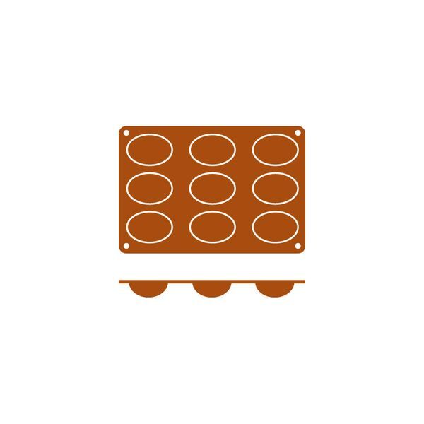 Silicon Mould-Oval | 9-Cup