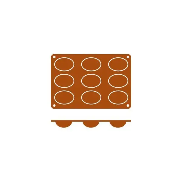 Frenti Silicon Mould-Oval | 9-Cup