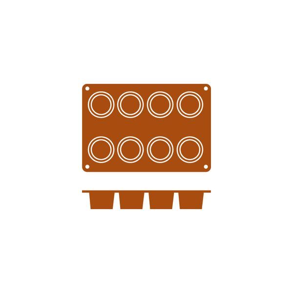 Silicon Mould-Cilindro | 8-Cup