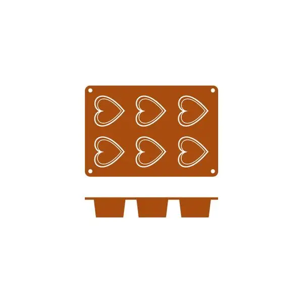 Frenti Silicon Mould-Corazon | 6-Cup
