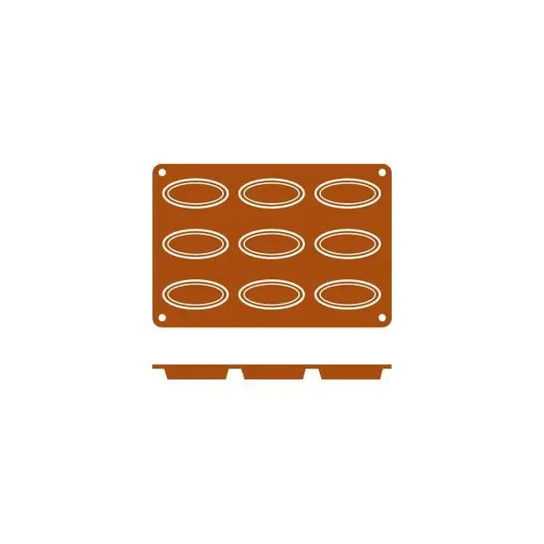 Frenti Silicon Mould-Barqueta | 9-Cup