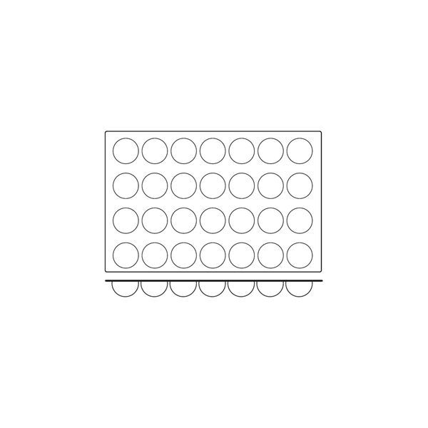 Silicon Mould-Half Sphere, 28-Cup, Cup Size: 70X35mm/90ml